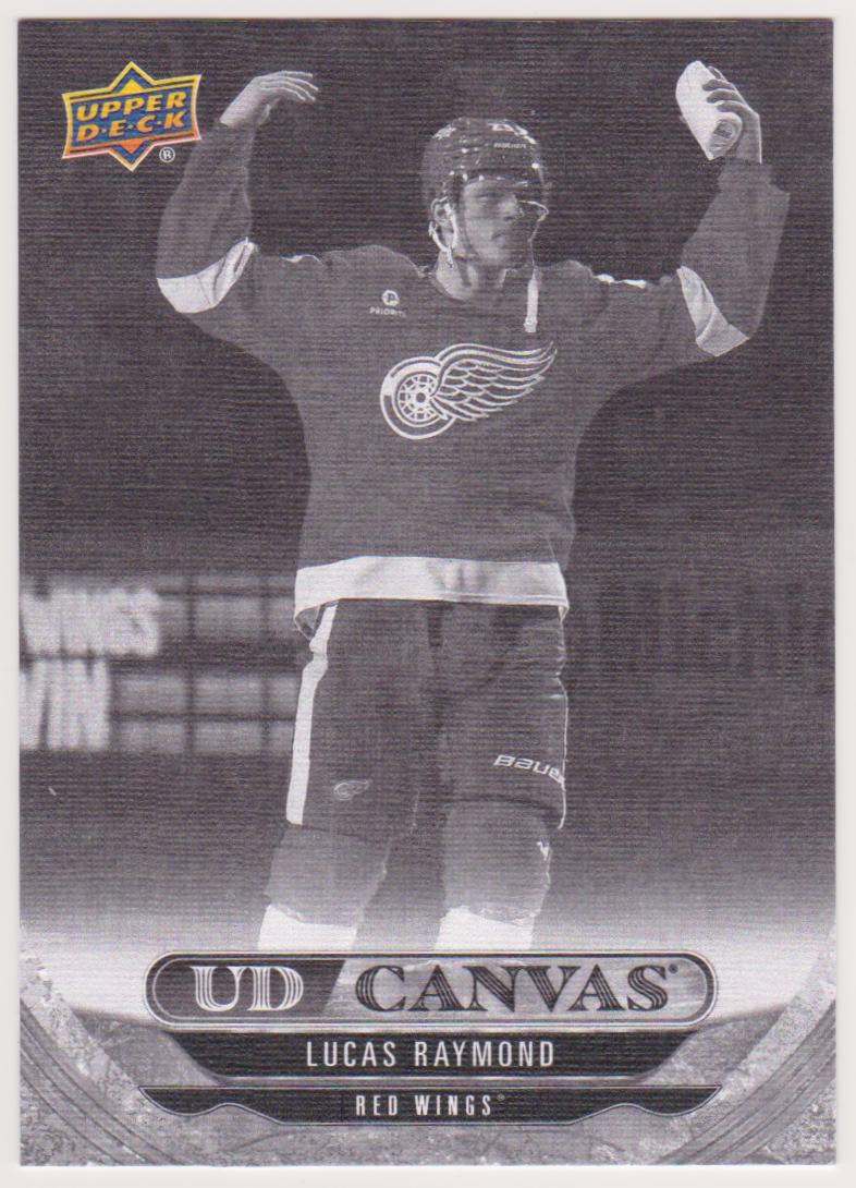 2024-25 Upper Deck UD Canvas Black and White #C5 Lucas Raymond (image for) 2024-25 Upper Deck UD Canvas Black and White #C5 Lucas Raymond