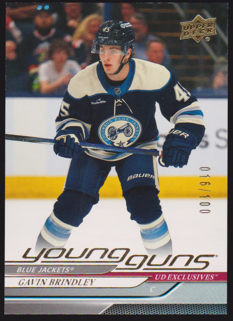 (image for) 2024-25 Upper Deck Exclusives #207 Gavin Brindley YG 016/100