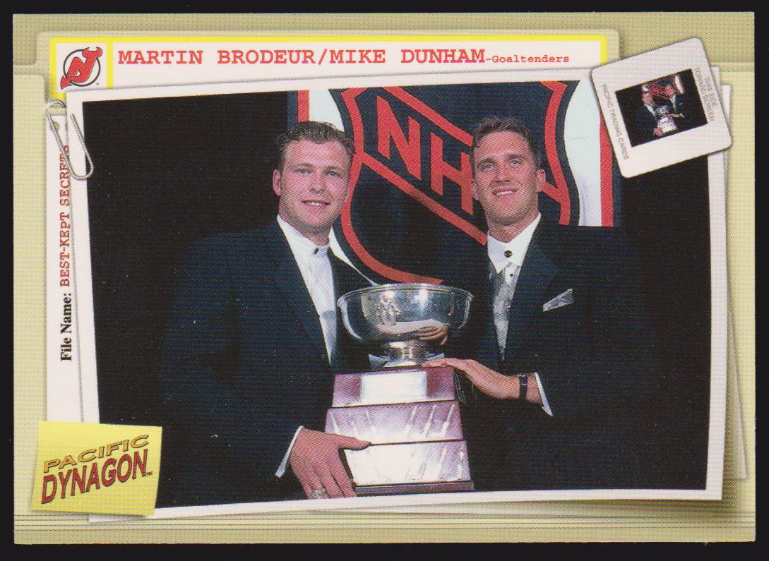 1997-98 Pacific Dynagon Best Kept Secrets #106 Martin Brodeur/Mike Dunham (image for) 1997-98 Pacific Dynagon Best Kept Secrets #106 Martin Brodeur/Mike Dunham