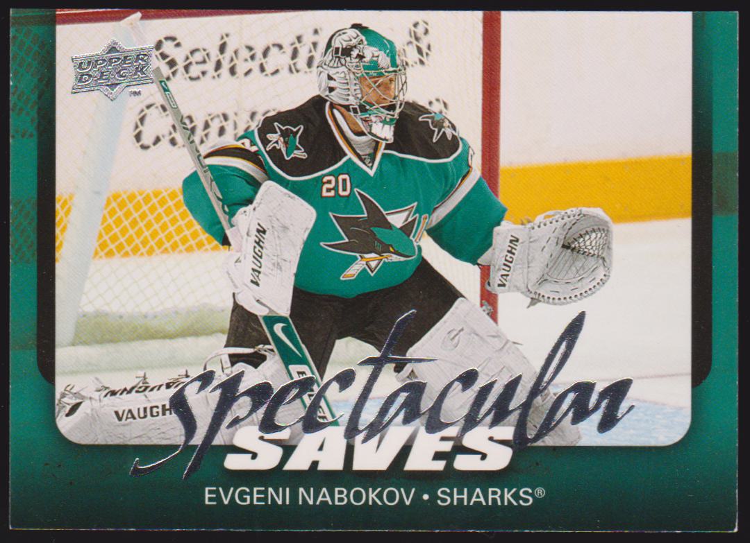 (image for) 2008-09 Upper Deck Spectacular Saves #SAVE2 Evgeni Nabokov