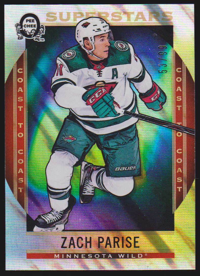 2018-19 O-Pee-Chee Coast to Coast Polar Lights #136 Zach Parise 53/99 (image for) 2018-19 O-Pee-Chee Coast to Coast Polar Lights #136 Zach Parise 53/99