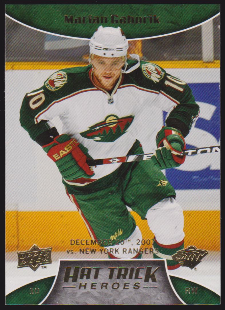 2008-09 Upper Deck Hat Trick Heroes #HT12 Marian Gaborik (image for) 2008-09 Upper Deck Hat Trick Heroes #HT12 Marian Gaborik