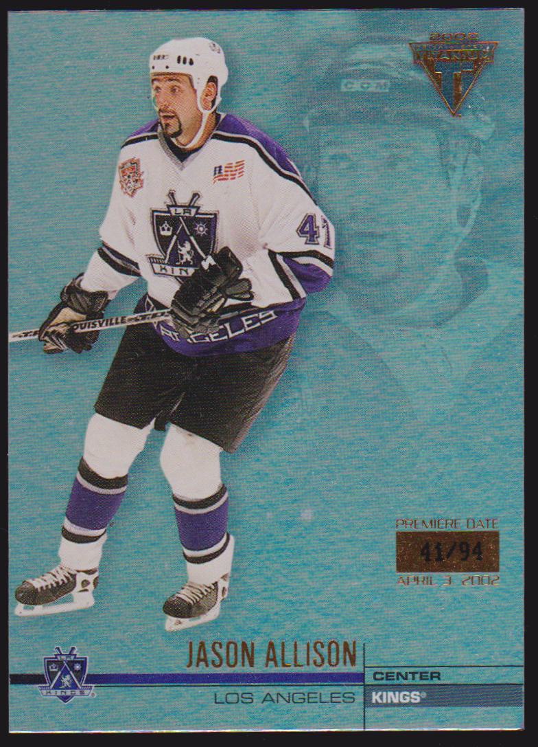 2001-02 Titanium Premiere Date #63 Jason Allison 41/94 (image for) 2001-02 Titanium Premiere Date #63 Jason Allison 41/94
