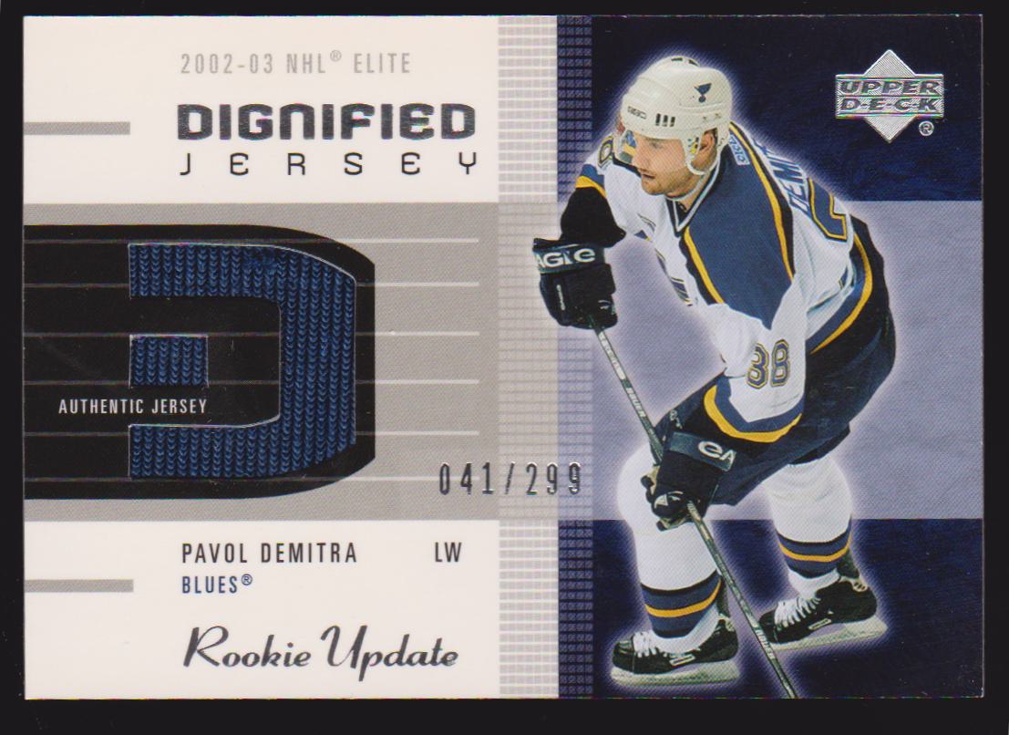 2002-03 Upper Deck Rookie Update Dignified Jerseys #DPD Pavol Demitra (image for) 2002-03 Upper Deck Rookie Update Dignified Jerseys #DPD Pavol Demitra