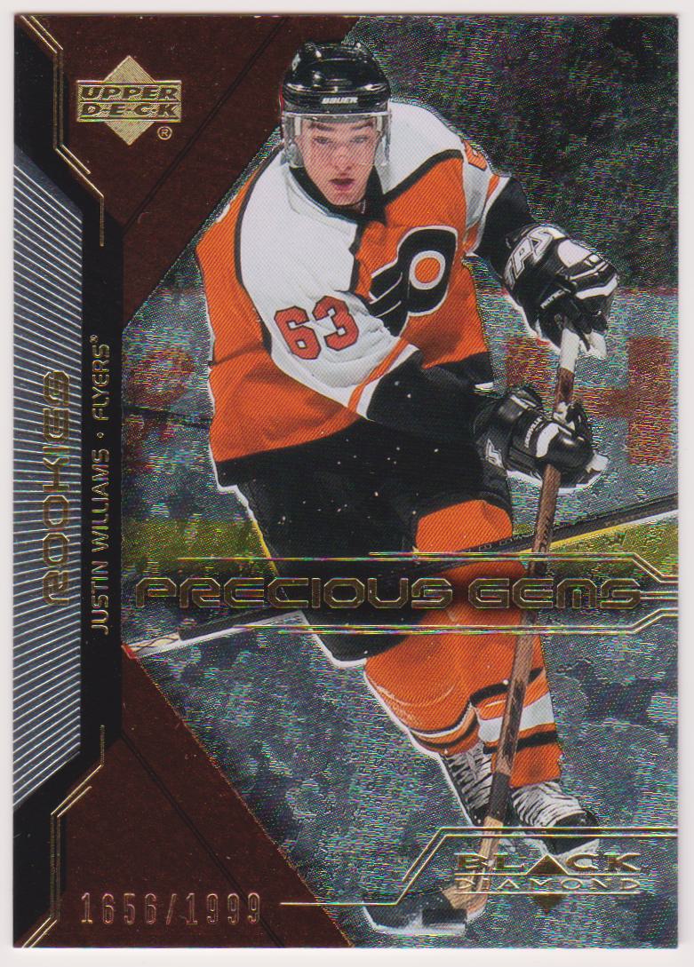 (image for) 2000-01 Black Diamond #129 Justin Williams RC 1656/1999