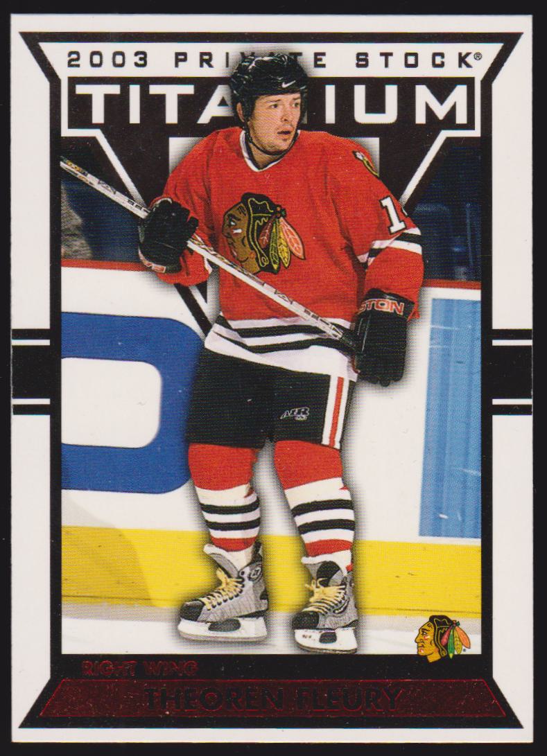 2002-03 Titanium Red #22 Theoren Fleury 100/299 (image for) 2002-03 Titanium Red #22 Theoren Fleury 100/299