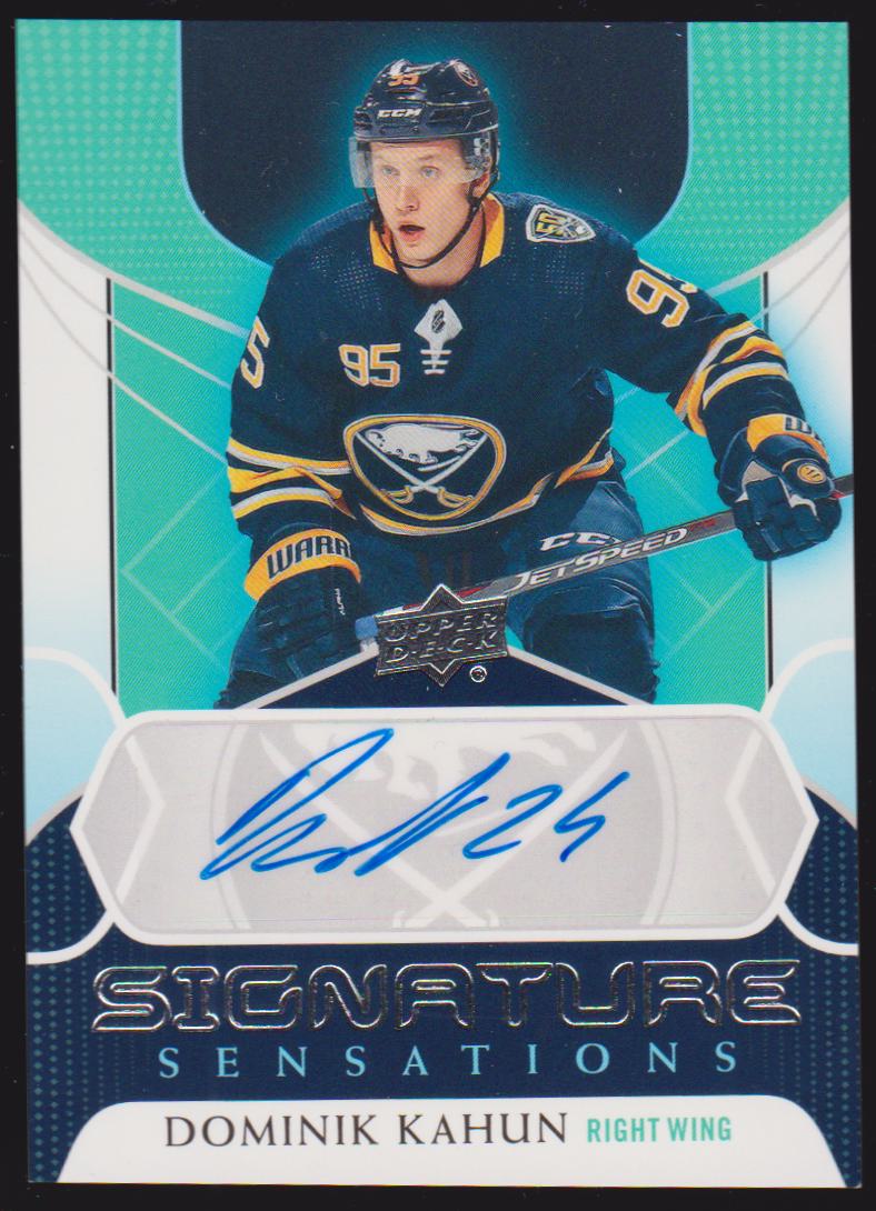 (image for) 2020-21 Upper Deck Signature Sensations #SSDK Dominik Kahun AUTO