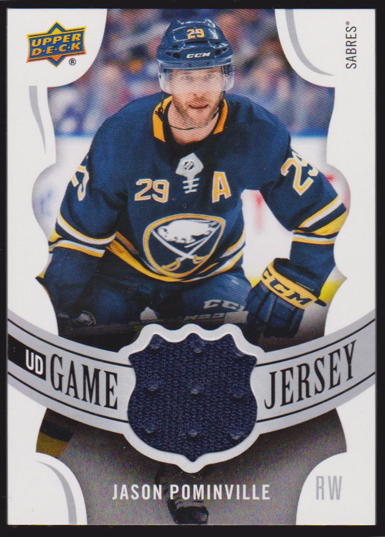 2018-19 Upper Deck Game Jerseys #GJJP Jason Pominville (image for) 2018-19 Upper Deck Game Jerseys #GJJP Jason Pominville