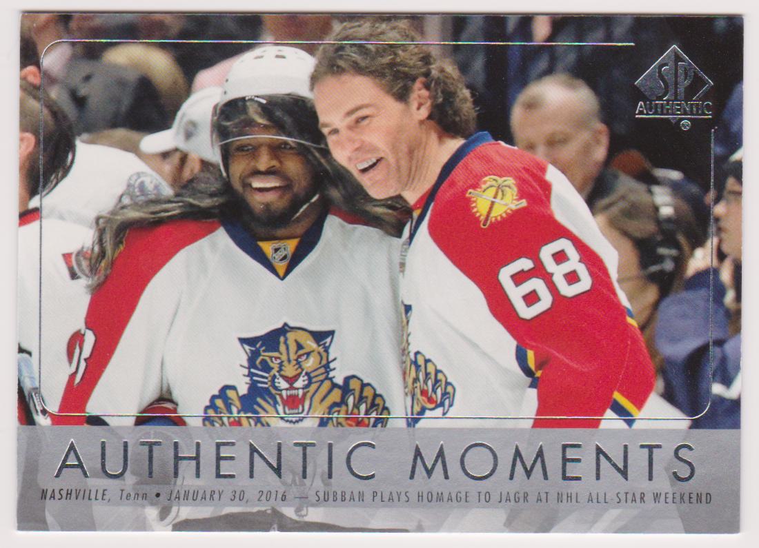 (image for) 2016-17 SP Authentic #109 P.K. Subban with Jaromir Jagr AUTHENTIC MOMENT