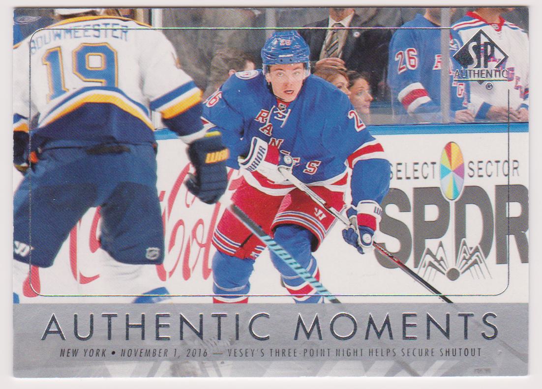(image for) 2016-17 SP Authentic #112 Jimmy Vesey AUTHENTIC MOMENT