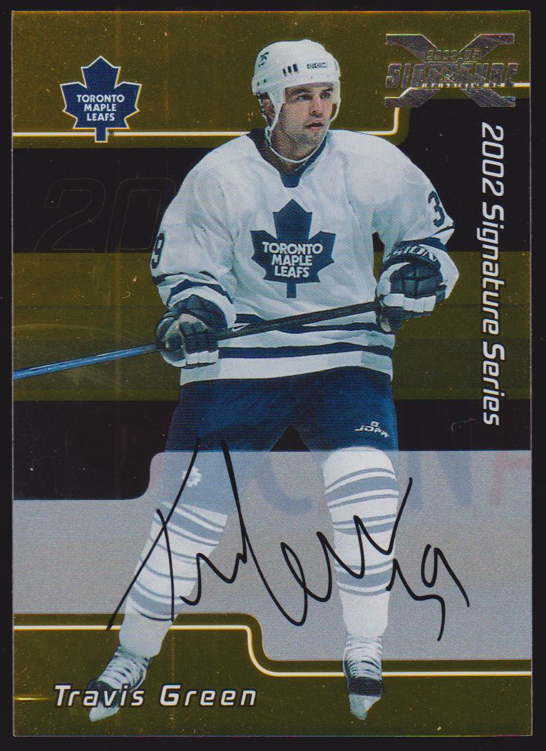 2002-03 BAP Signature Series Autograph Buybacks 2001 #171 Travis Green - GOLD (image for) 2002-03 BAP Signature Series Autograph Buybacks 2001 #171 Travis Green - GOLD
