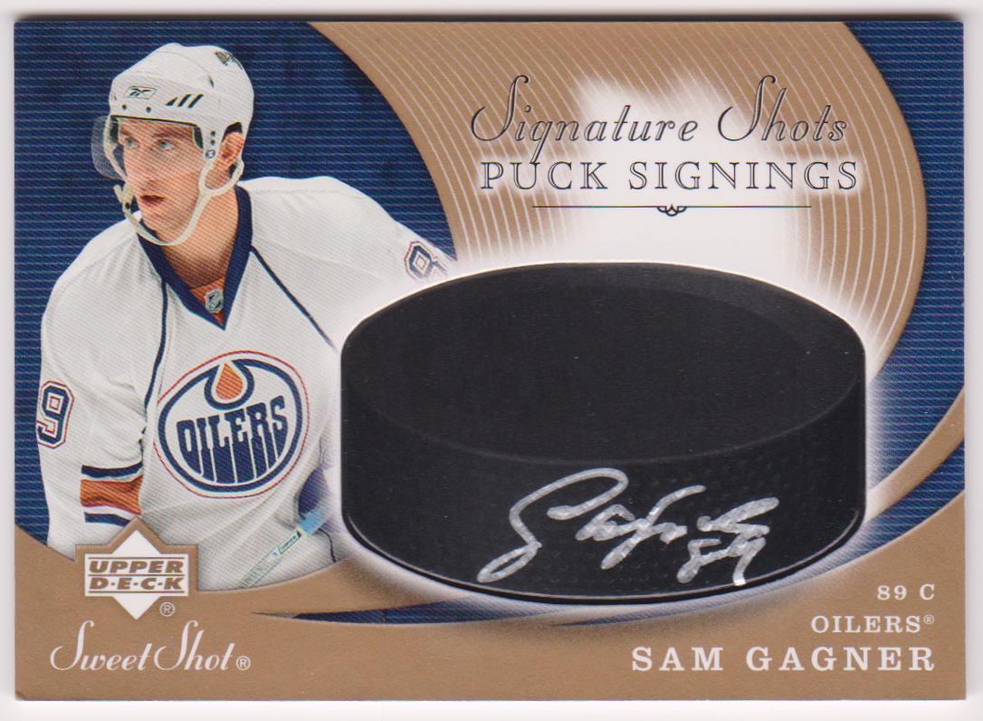 (image for) 2007-08 Sweet Shot Signature Shots Puck Signings #SSPSG Sam Gagner - RC Year AUTO