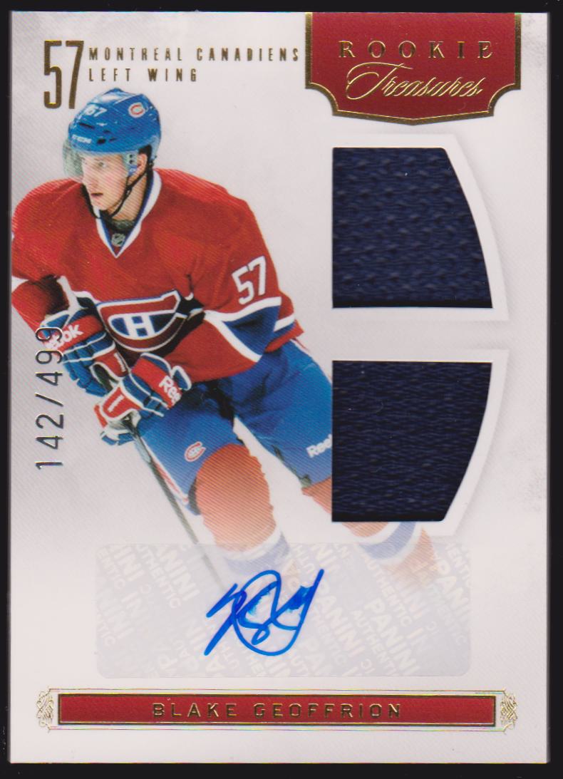 2011-12 Panini Rookie Anthology #127 Blake Geoffrion RC AUTO 142/499 (image for) 2011-12 Panini Rookie Anthology #127 Blake Geoffrion RC AUTO 142/499