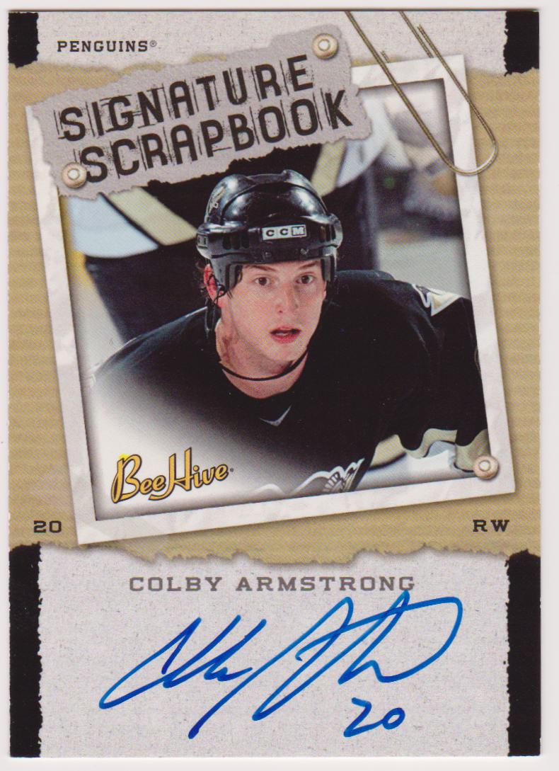 (image for) 2006-07 Beehive Signature Scrapbook #SSCA Colby Armstrong AUTO