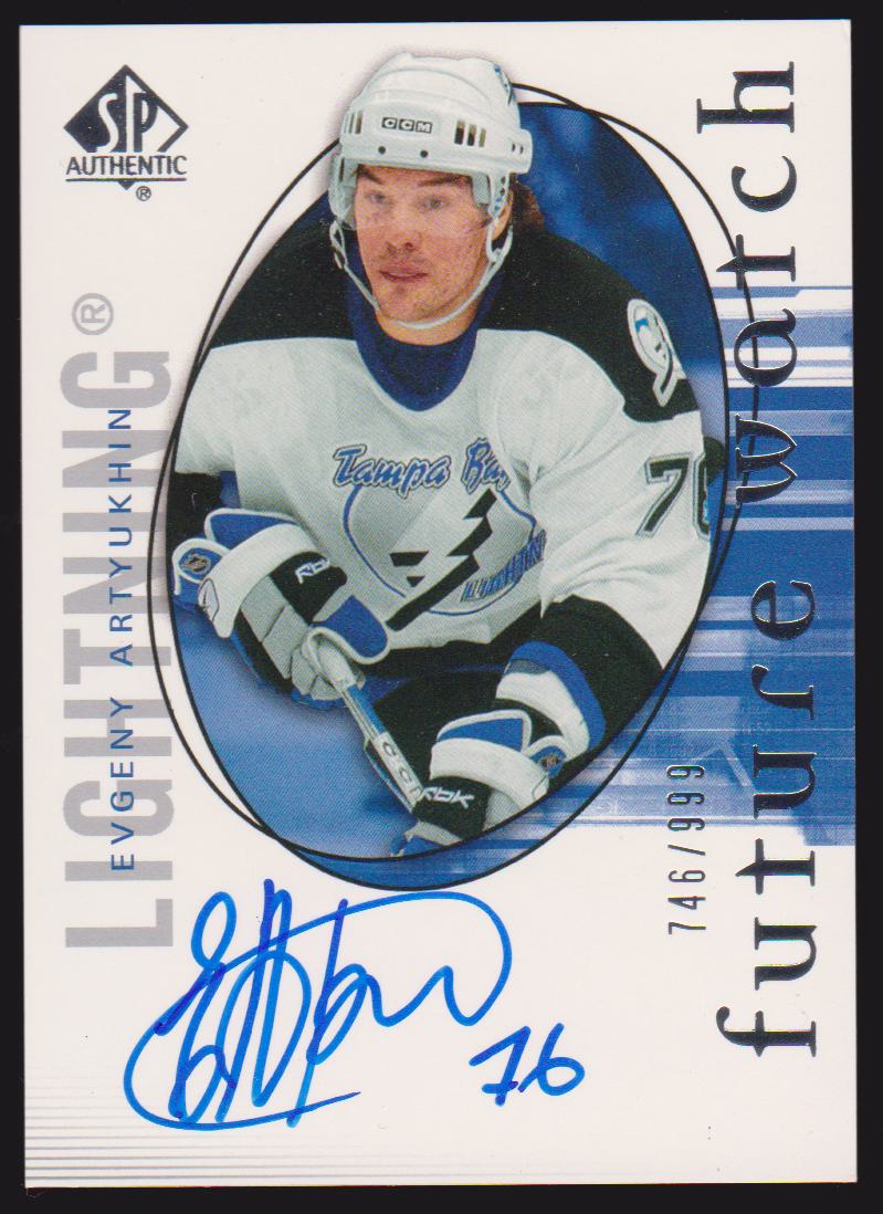2005-06 SP Authentic #214 Evgeny Artyukhin AUTO RC 746/999 (image for) 2005-06 SP Authentic #214 Evgeny Artyukhin AUTO RC 746/999