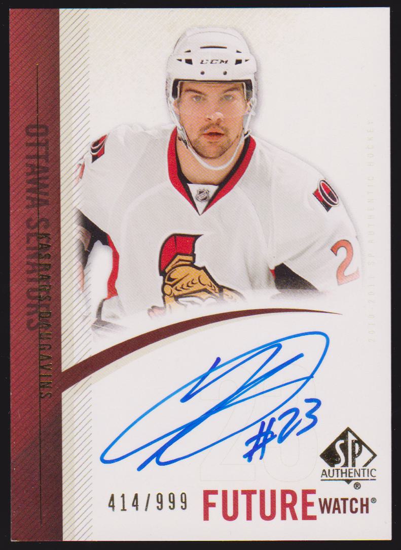 (image for) 2010-11 SP Authentic #260 Kaspars Daugavins AUTO RC 414/999