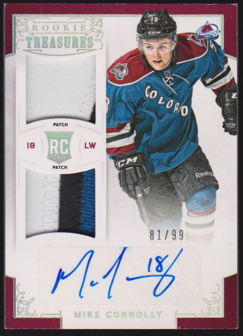 2012-13 Panini Rookie Anthology Rookie Treasures Patches #112 Mike Connolly AUTO 81/99 -RC Year (image for) 2012-13 Panini Rookie Anthology Rookie Treasures Patches #112 Mike Connolly AUTO 81/99 -RC Year