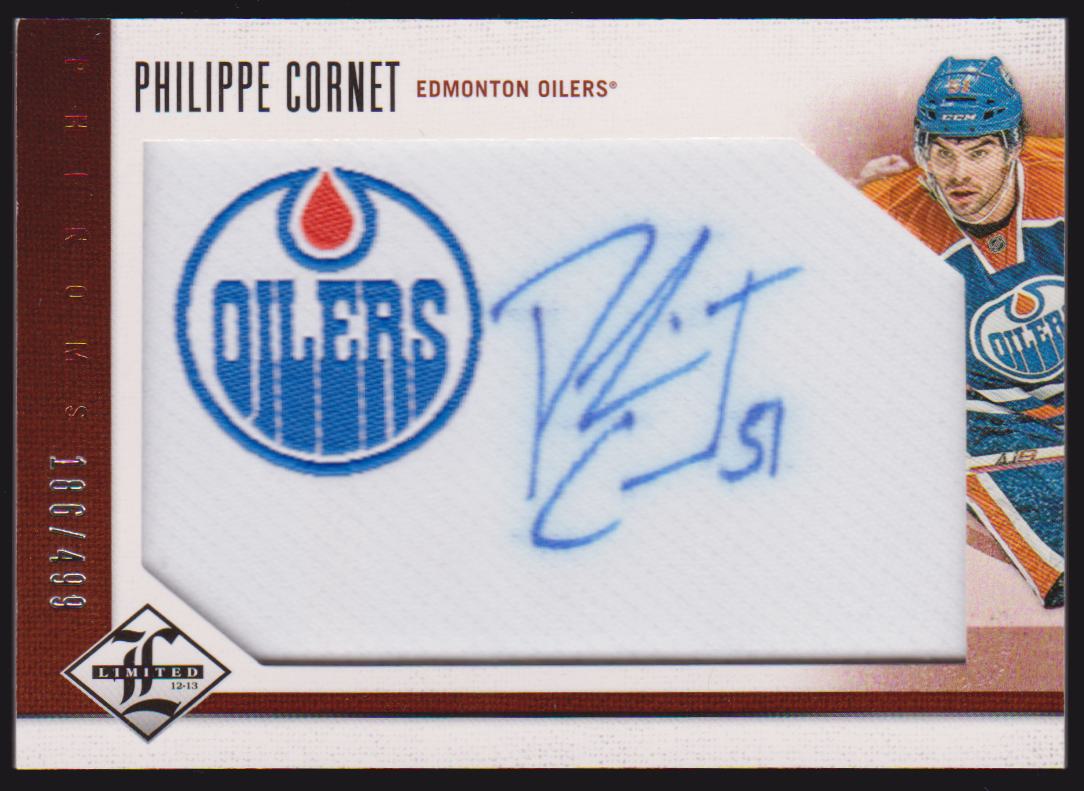 (image for) 2012-13 Limited #225 Philippe Cornet AUTO 186/499 RC - Jerseys