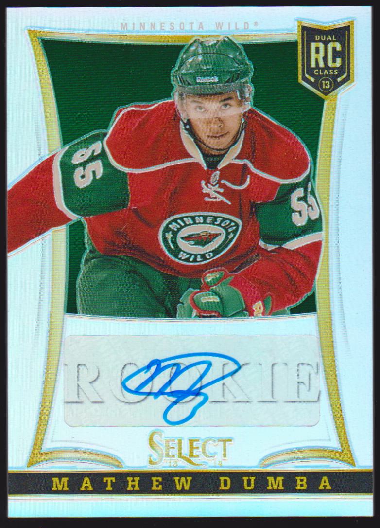 2013-14 Select Prizms #265 Mathew Dumba AUTO 10/99 - RC Year (image for) 2013-14 Select Prizms #265 Mathew Dumba AUTO 10/99 - RC Year