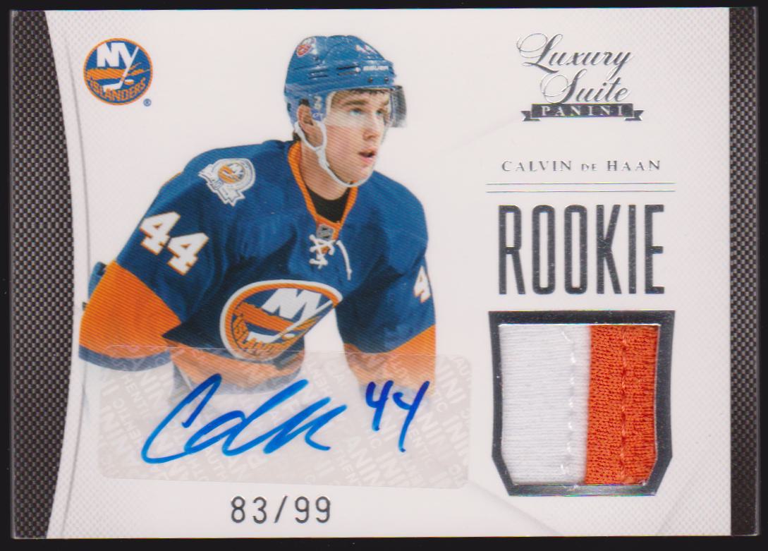 (image for) 2011-12 Luxury Suite #60 Calvin de Haan - Jerseys - AUTO - RC - 83/99
