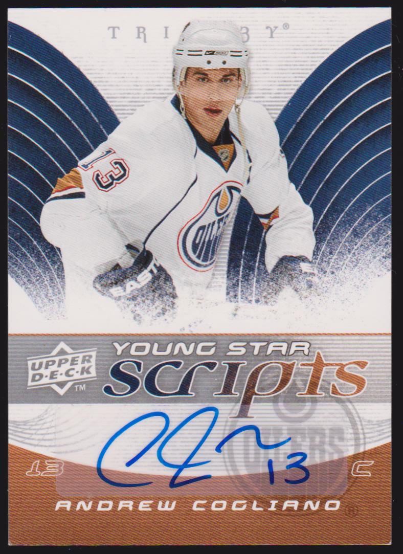 (image for) 2008-09 Upper Deck Trilogy Young Star Scripts #YSAC Andrew Cogliano AUTO