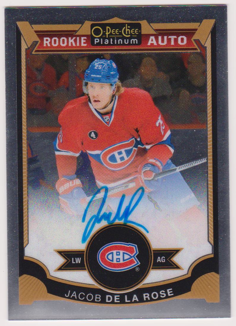 2015-16 O-Pee-Chee Platinum #163 Jacob de la Rose AUTO RC (image for) 2015-16 O-Pee-Chee Platinum #163 Jacob de la Rose AUTO RC