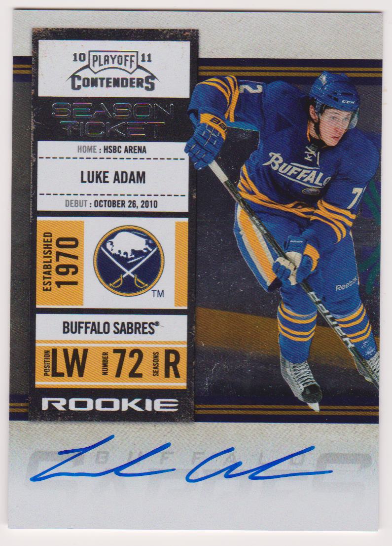 (image for) 2010-11 Playoff Contenders #122 Luke Adam AUTO RC