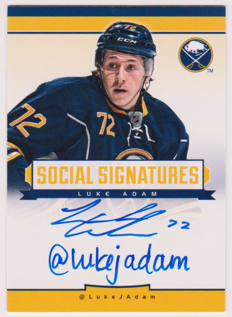 2013-14 Panini Social Signatures #SSLA Luke Adam AUTO (image for) 2013-14 Panini Social Signatures #SSLA Luke Adam AUTO
