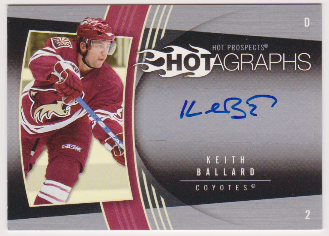 (image for) 2006-07 Hot Prospects Hotagraphs #HKB Keith Ballard AUTO
