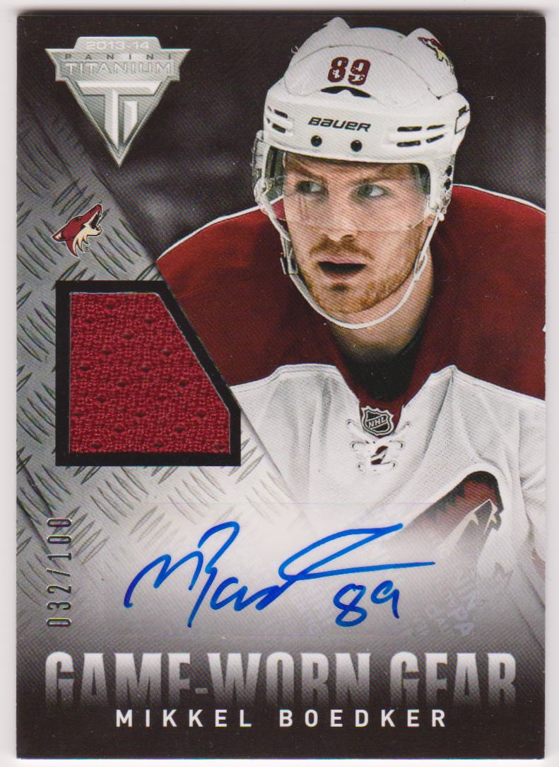 (image for) 2013-14 Panini Titanium Game Worn Gear Autographs #GAMBO Mikkel Boedker 032/100 - Jerseys
