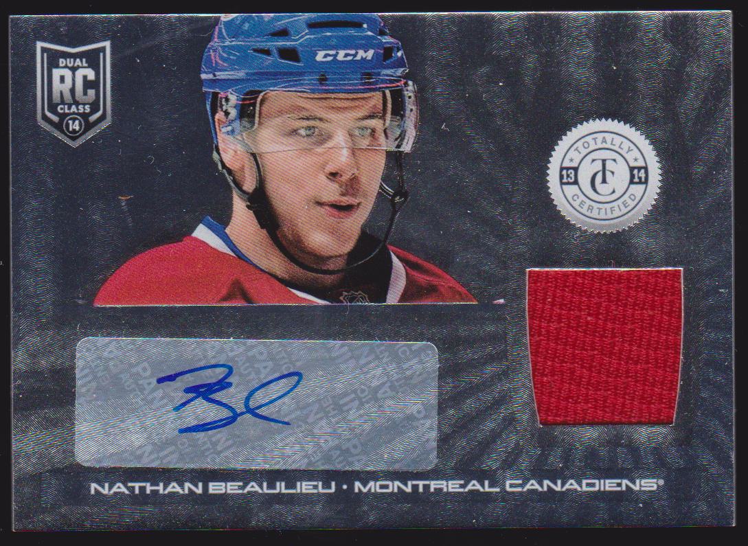 (image for) 2013-14 Totally Certified Rookie Autograph Jerseys #204 Nathan Beaulieu - RC Year