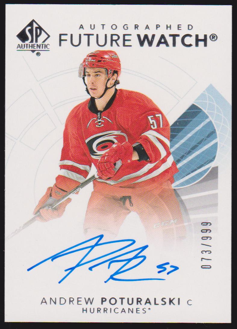 (image for) 2017-18 SP Authentic #186 Andrew Poturalski AUTO RC 073/999