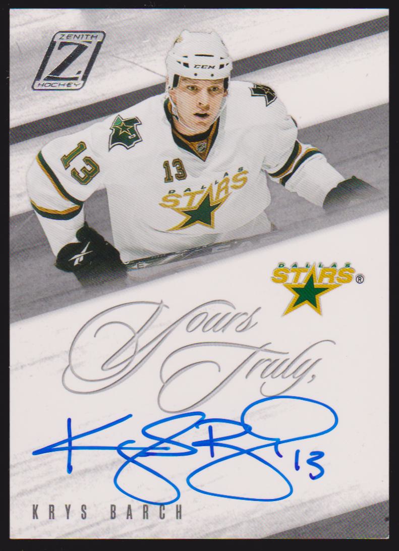 2010-11 Zenith Yours Truly Autographs #KB Krys Barch (image for) 2010-11 Zenith Yours Truly Autographs #KB Krys Barch