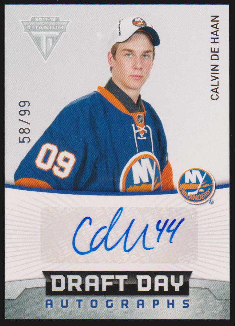 (image for) 2011-12 Panini Titanium Draft Day Autographs #26 Calvin de Haan - RC Year