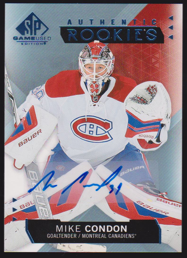 2015-16 SP Game Used Autographs Blue #147 Mike Condon - RC Year (image for) 2015-16 SP Game Used Autographs Blue #147 Mike Condon - RC Year