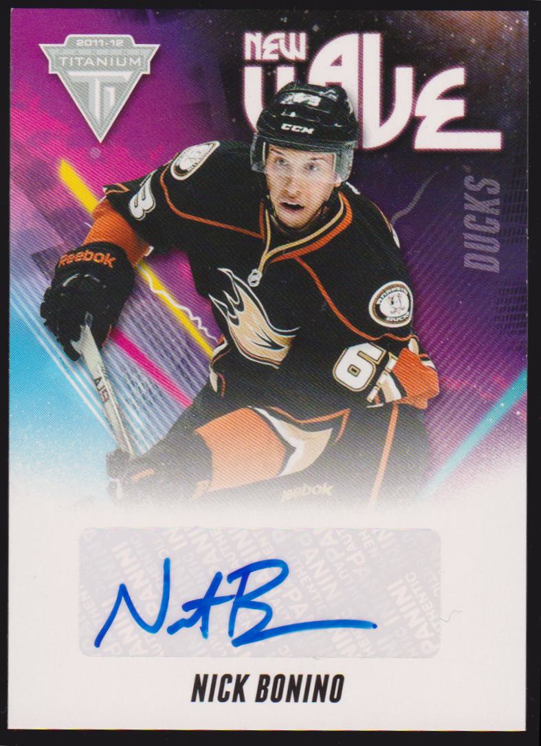 2011-12 Panini Titanium New Wave Autographs #31 Nick Bonino (image for) 2011-12 Panini Titanium New Wave Autographs #31 Nick Bonino