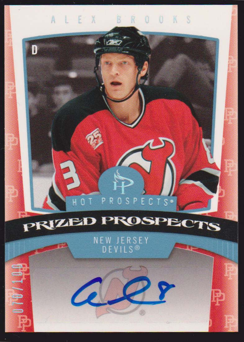 (image for) 2006-07 Hot Prospects Red Hot #168 Alex Brooks 070/100 - AUTO - RC Year
