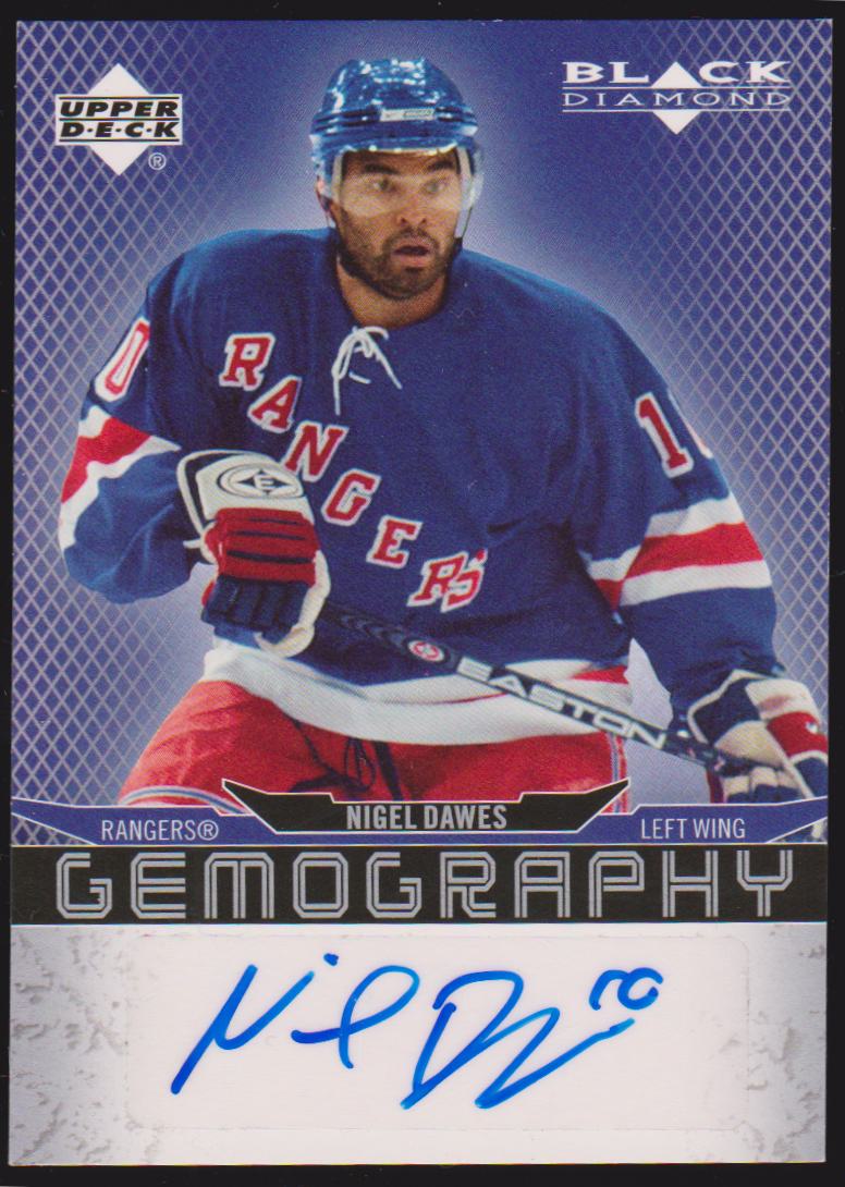 (image for) 2007-08 Black Diamond Gemography #GND Nigel Dawes AUTO