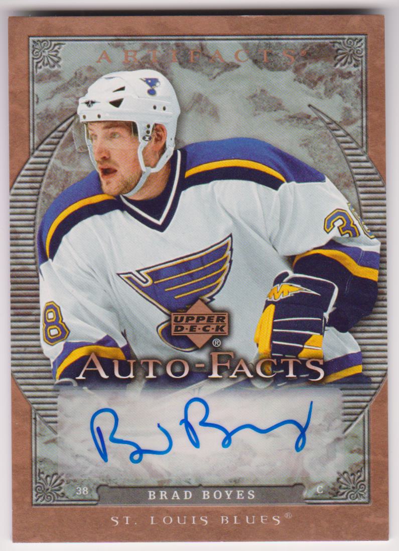 2007-08 Artifacts Autofacts #AFBY Brad Boyes (image for) 2007-08 Artifacts Autofacts #AFBY Brad Boyes