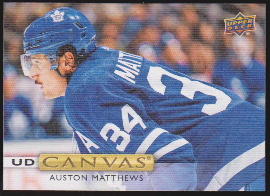 2019-20 Upper Deck Canvas #C122 Auston Matthews (image for) 2019-20 Upper Deck Canvas #C122 Auston Matthews