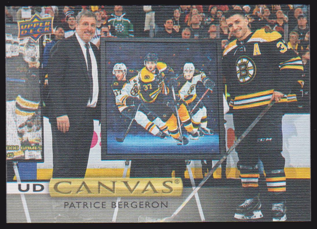 2019-20 Upper Deck Canvas #C5 Patrice Bergeron (image for) 2019-20 Upper Deck Canvas #C5 Patrice Bergeron