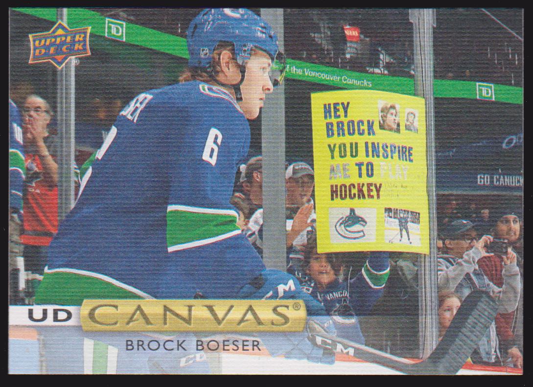 2019-20 Upper Deck Canvas #C76 Brock Boeser (image for) 2019-20 Upper Deck Canvas #C76 Brock Boeser