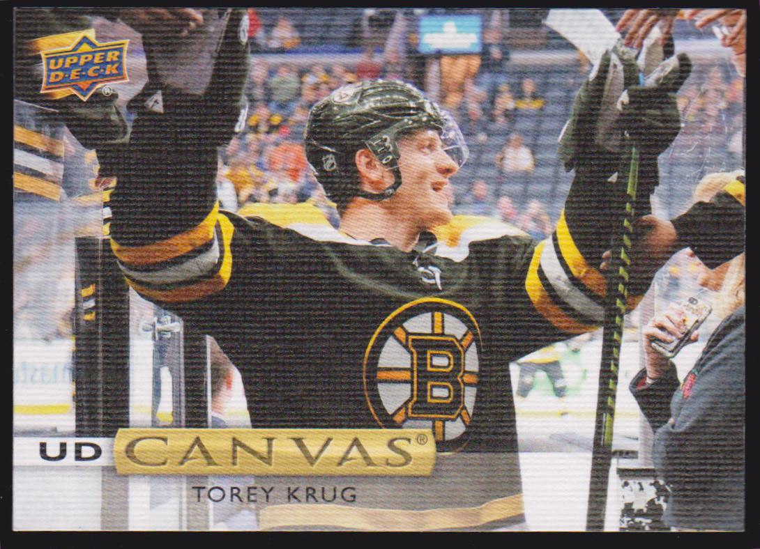 2019-20 Upper Deck Canvas #C126 Torey Krug (image for) 2019-20 Upper Deck Canvas #C126 Torey Krug