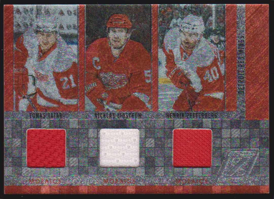 (image for) 2010-11 Zenith Mozaics Materials Triple #8 Tomas Tatar/Henrik Zetterberg/Nicklas Lidstrom