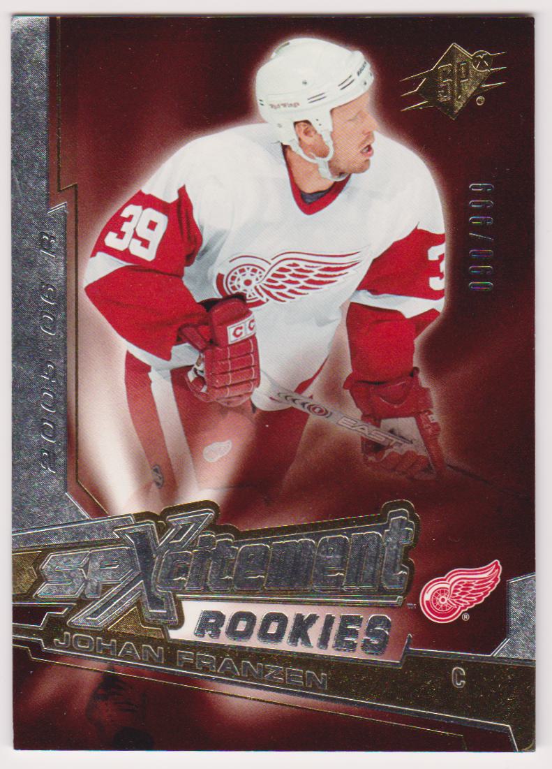 (image for) 2005-06 SPx Xcitement Rookies #XRJF Johan Franzen - 090/999 - RC Year