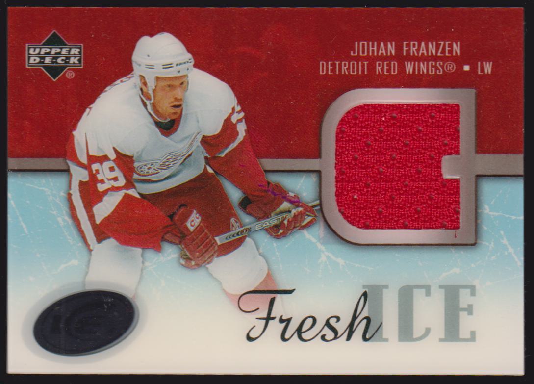(image for) 2005-06 Upper Deck Ice Fresh Ice Glass #FIJF Johan Franzen - RC Year Jerseys