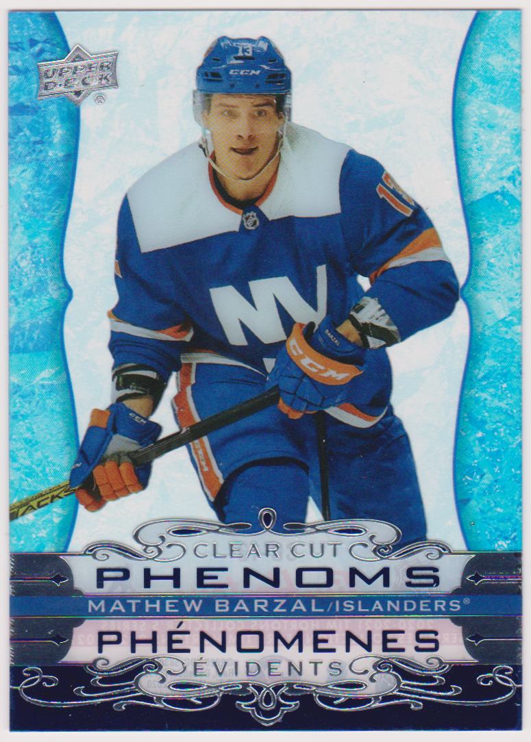 2020-21 Upper Deck Tim Hortons Clear Cut Phenoms #CC13 Mathew Barzal (image for) 2020-21 Upper Deck Tim Hortons Clear Cut Phenoms #CC13 Mathew Barzal