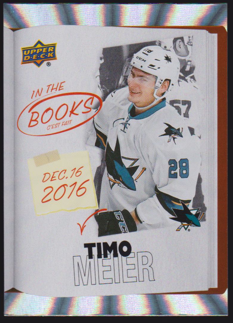 (image for) 2024-25 Upper Deck Tim Hortons Rookie Retrospective In the Books #ITB7 Timo Meier