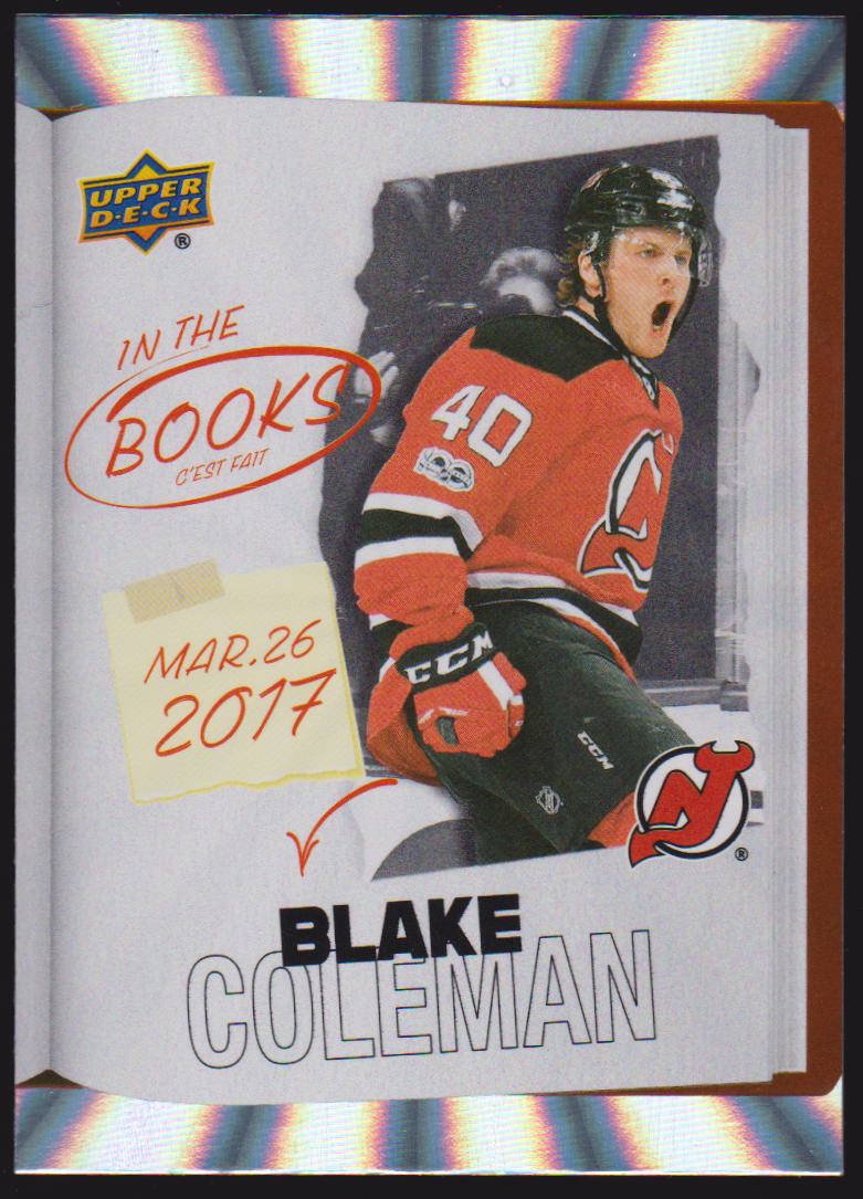 (image for) 2024-25 Upper Deck Tim Hortons Rookie Retrospective In the Books #ITB11 Blake Coleman