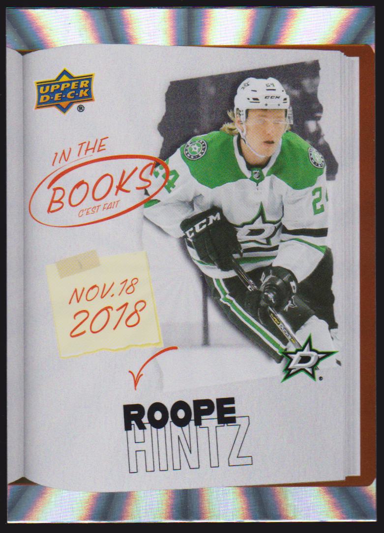(image for) 2024-25 Upper Deck Tim Hortons Rookie Retrospective In the Books #ITB12 Roope Hintz